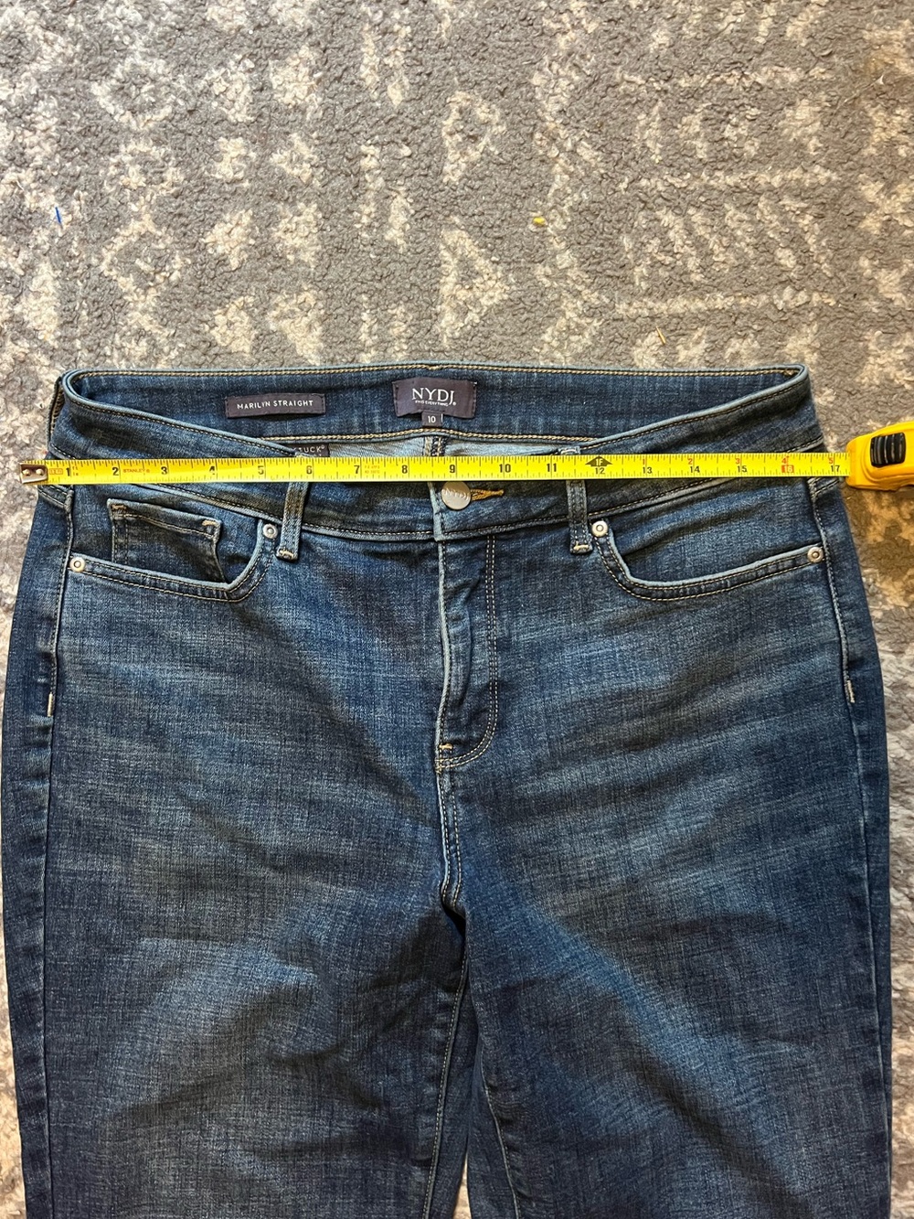 NYDJ Marilyn Straight Leg Jeans with lift x tuck technology size 10 (AA110) - Picture 5 of 10